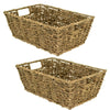 Seagrass Rectangular Conical Shelf Display Storage Basket