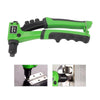 HEAVY DUTY POP RIVET RIVETING GUN HAND RIVETER TOOL + 4 HEAD NOZZLES NEW