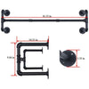Industrial Wall Mounted Garment Rack Clothes Rail Pipe Storage Hanging Hanger
