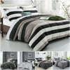 Patterned Duvet Cover + Pillowcase Printed Quilt Bedding Set Single Double King