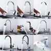 Modern Kitchen Sink Mixer Taps Swivel Spout Dual Lever Tap Mono Chrome Faucet UK