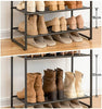 Industrial Tall Shoe Rack Metal Shelf Hallway Vintage Large Shoe Stand Shelves