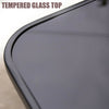 Folding Side Table Glass Top Small Side Stool Drink Coffee Garden Home Furniture