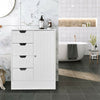 White Bedroom Bathroom Cabinet Cupboard Storage Dresser 4 Drawer + 1 Door Unit