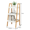 3 Tiers Ladder Book Shelf Bookcase Wooden Storage Stand Plant Display Rack Unit