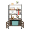 Storage Cabinet Bookcase Bookshelf Doors Shelving Display Unit Small Organiser
