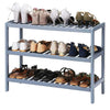 3 TIER NATURAL GREY BAMBOO SHOE RACK STAND HOLDER STORAGE SHELF UNIT ORGANISER