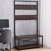 Coat Rack Hat Stand Hallway Stand Open Wardrobe Shoe Bench Clothing Rail Shelf
