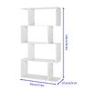 White Bookcase S Shaped Bookcase Freestanding Display Stand Modern Shelving Unit