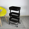 3 Tier Metal Kitchen Trolley Cart Slim Rolling Storage Rack Serving Shelf Tray