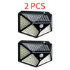 100 LED Solar Powered PIR Motion Sensor Wall Lights Outdoor Garden Security Lamp