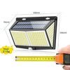 288/468 LED Solar PIR Motion Wall Security Lights Outdoor Garden Bright Upgrade