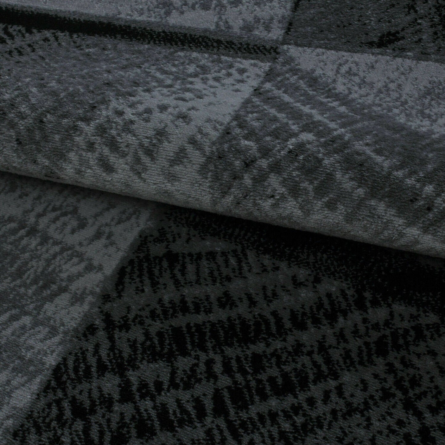 CHECK 8003 MODERN DESIGN RUG BLACK GREY SOFT LARGE FLOOR BEDROOM CARPET RUGS