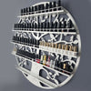 Large Wall Mount Nail Polish Shelf Metal Round Rack Salon Dispaly Bottle Holder