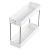 2 Tier Slim Plastic Storage Rack Kitchen Bathroom Caddy Organizer Shelf Desktop