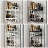 Hanging Magnetic Refrigerator Side Shelf Spice Rack Kitchen Rack &Sliding Drawer