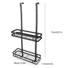 73CM Non Rust Bathroom Shower Shelf Storage Hanging Basket Caddy w/ 2 Hooks