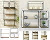 Set of 4 Retro Metal Wall Shelf Industrial Style Shelves Storage Display Unit