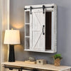 Wooden Bathroom Mirror Cabinet Wall Mount Storage Shelves Organizer Single Door