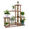 Wooden Plant Shelf Ladder Style Flower Pots Corner Stand Storage Unit In/Outdoor