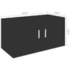 WALL MOUNTED CABINET FLOATING WALL SHELF STORAGE UNIT CUPBOARD 2 DOORS WHITE UK