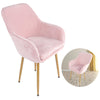 Dining Chairs Kitchen Living Room Lounge Velvet Upholstered Armchair Metal Legs