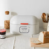 Vintage Bread Box Metal Bread Bin Curved Lid Large Oval Loaf Storage Container