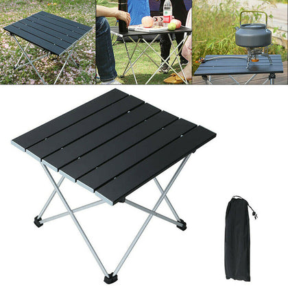 Portable Aluminum Roll Up Table Folding Camping Garden Outdoor Picnic Party UK