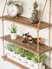 Hanging Rope Shelf 3 Wooden Shelves Home Decor Floating Display Storage Unit