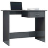 Desk Chipboard Writing Table PC Workstation High Gloss Grey