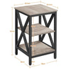 3 Tier Side Table, Bedside Table,Coffee Snack Table for Living Room/Bedroom,G