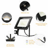 Slim LED Security Floodlight Outdoor Garden PIR Motion Sensor Wall Flood Lights