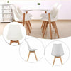 Eiffel Dining Chair Computer Desk Seat Wooden Legs For Home Office Room Study