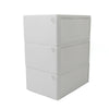 3pc Plastic Shoe Storage Boxes Drawer Stackable Foldable Organiser Clear Gray