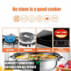3TIER4PC INDUCTION HOB STAINLESS STEEL 28CM STEAMER POT PAN COOKER SET GLASS LID