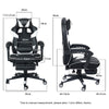 Massage Office Gaming Chair Racing Recliner Swivel Computer Desk Footrest Home