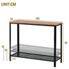 Console Table, Industrial Vintage Hallway End Table With Adjustable Mesh Shelf