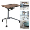Mobile Rolling Laptop Computer Desk Adjustable Height Bedside Table Home Office