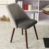 1/2pcs Fabric Leisure Dining Chair Padded Seat Home Office Cafe Reception Chair