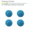 4x WASHING MACHINE BALLS TUMBLE ECO DRYER CLOTHES SOFTENER CLOTHES UK