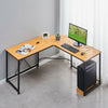 Black Computer Desk L Shape Home Office Desks Large PC Workstation Corner Table