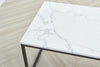 White Large Marble Coffe Table 107*61 cm Sofa Side Table Marble Effect Grade B