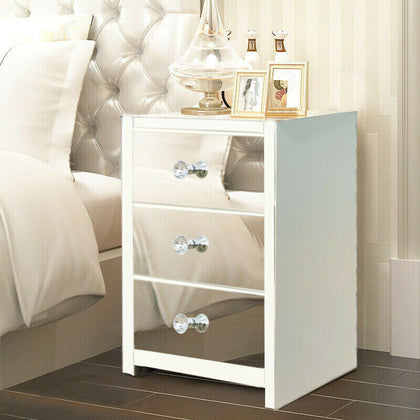 Bedside Tables Cabinets Unit Bedroom Nightstand Furniture Chest Of Drawers White