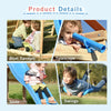 Kids Wooden Swings Slide Set Climbing Wall Frame Garden Play With Slide Sandpit