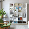 Tall Bookcase CD DVD Storage Tower Rack 18 Cubes Bookshelf with Adjustable Shelf
