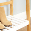 Wooden Clothes Rail Hanging Garment Rack Stand & Shoe Storage Shelf