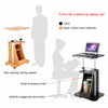 Movable Laptop Computer Desk Table w/ Storage Compartment Height Adjustable