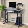 Computer Desk Executive Wooden PC Tray Table Home Office Storage Workstation New