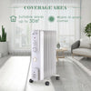 Oil Filled Radiator Heater Electric With Timer 3 Heat Thermostat Portable White