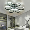 Modern LED Ceiling Light Metal Acrylic Chandelier Flower Lamp Living Dining Room